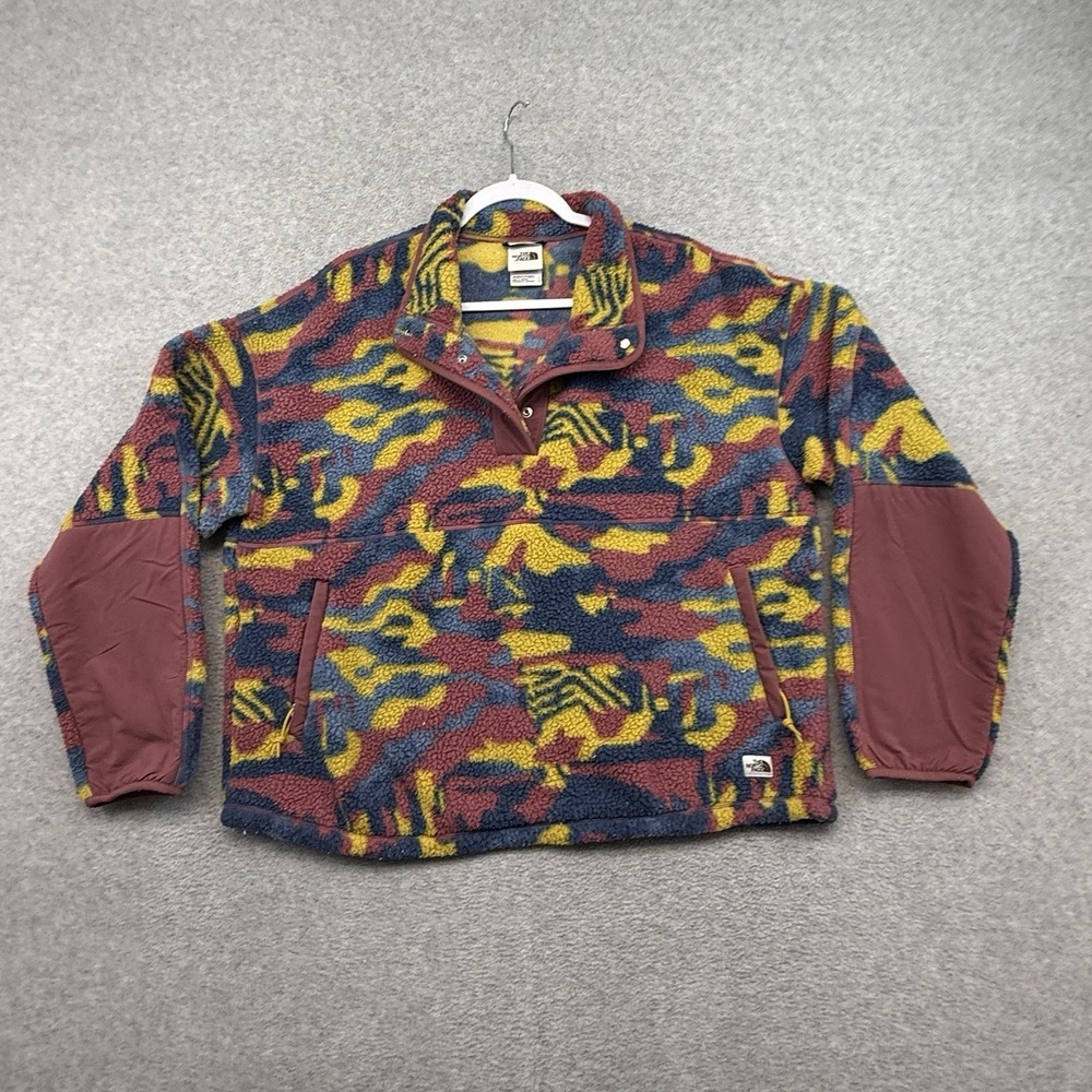 The North Face Women's Cragmont 1/4 Snap Colorful Funky Print Fleece Pattern L